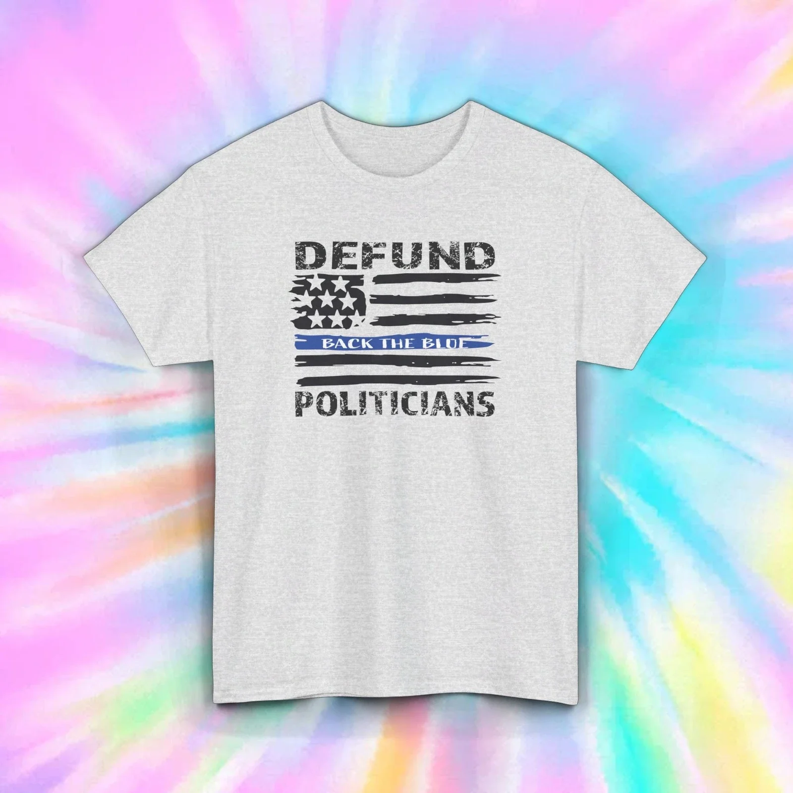 T-shirt pour politiques Defund |   Retour la chemise de soutien bleue |   Cadeau patriotique des États-Unis