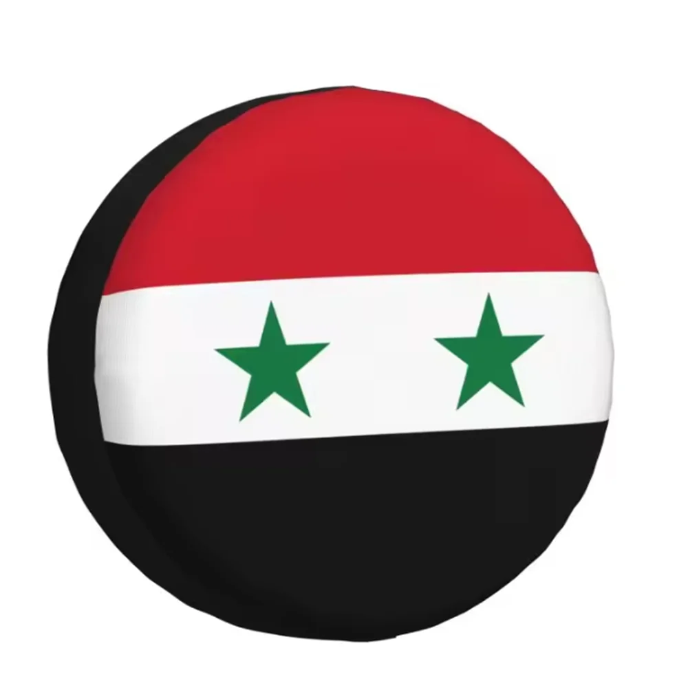 1Pcs Car PU Leather Spare Tire  Cover Flag of Reunion Syria Brazil England UK Assyrian For Suziki Toyota Wheel Accessories
