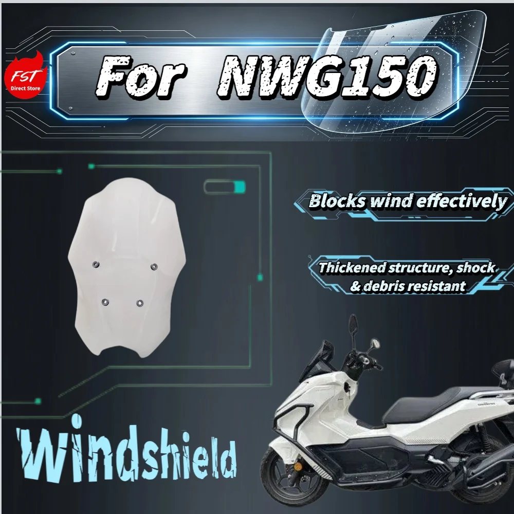 For  NWG150 Adjustable Windshield Lift Windscreen With Multi-Function Bracket