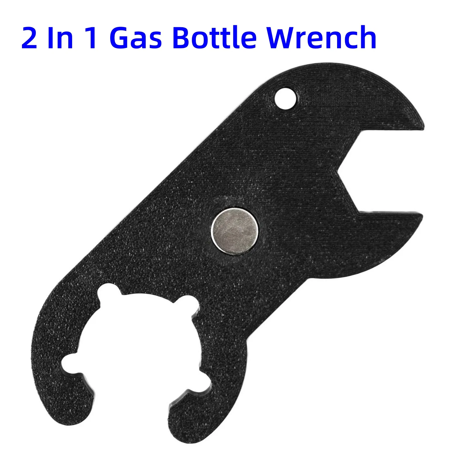 1Pcs Gas Bottle Wrench 2in1 Magnet Gas Wrench RV Outdoor Camping Grill Accessories For Caravan Motorhome Black