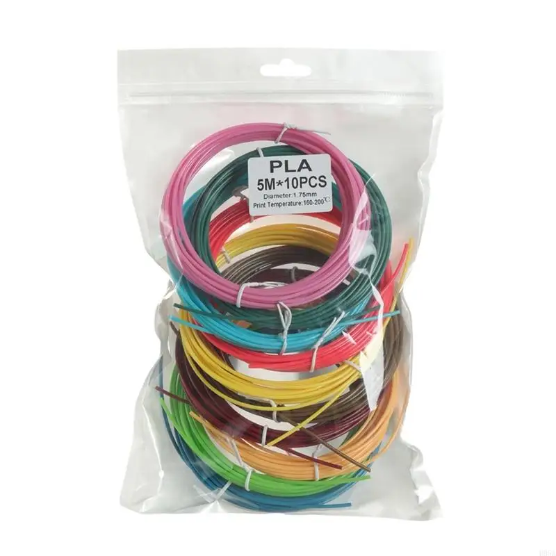 

10Pcs/Pack 1.75mm Color 3D Pen Filament, 10 Color Good Heat Melt Perfectly DIY