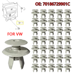テールゲートリアトランドアパネルクリップ、vwゴルフ3、4、5、6、1993-2013、P-4、t5、t6、ゴールドキャディ、ポロ、6n、9n、6r、50個