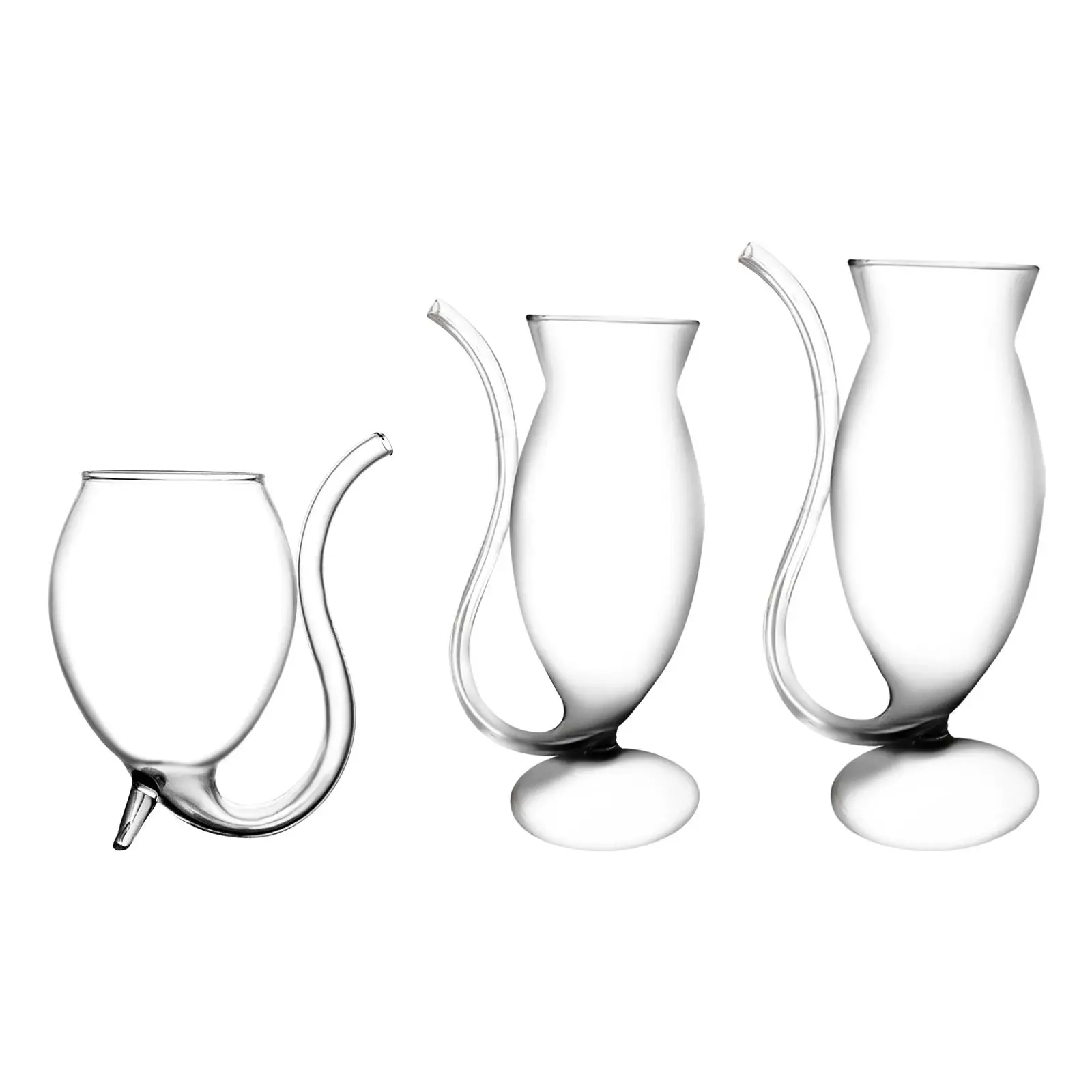 Glass with -in Straw Drinkware Crystal Drinking Cup Iced Glasses Glassware for Family Party Wedding Bar Decor