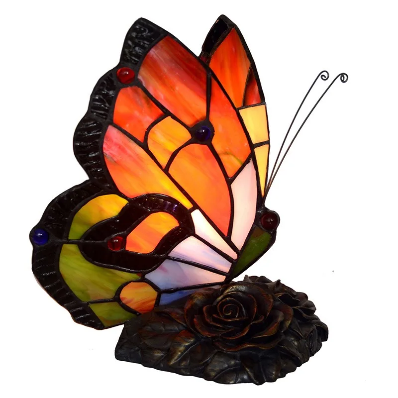 

Colorful night light art gift decoration bedroom bedside butterfly lamp