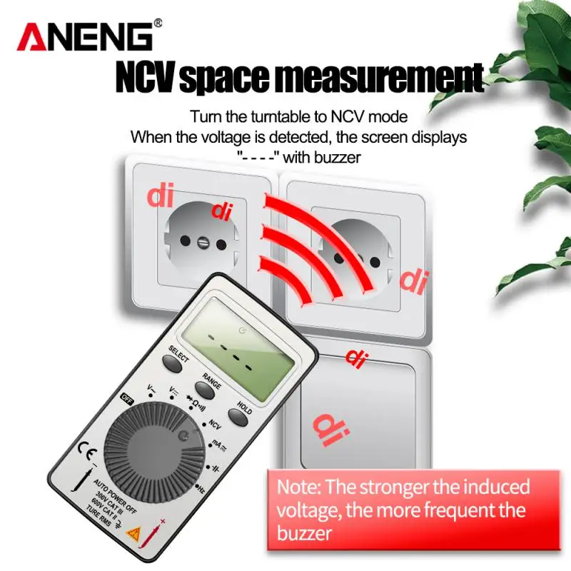 ANENG AN101 1999 Counts Mini Professional Digital Multimeter AC/DC Voltage Tester Automotive Current Tester Electrician Tools