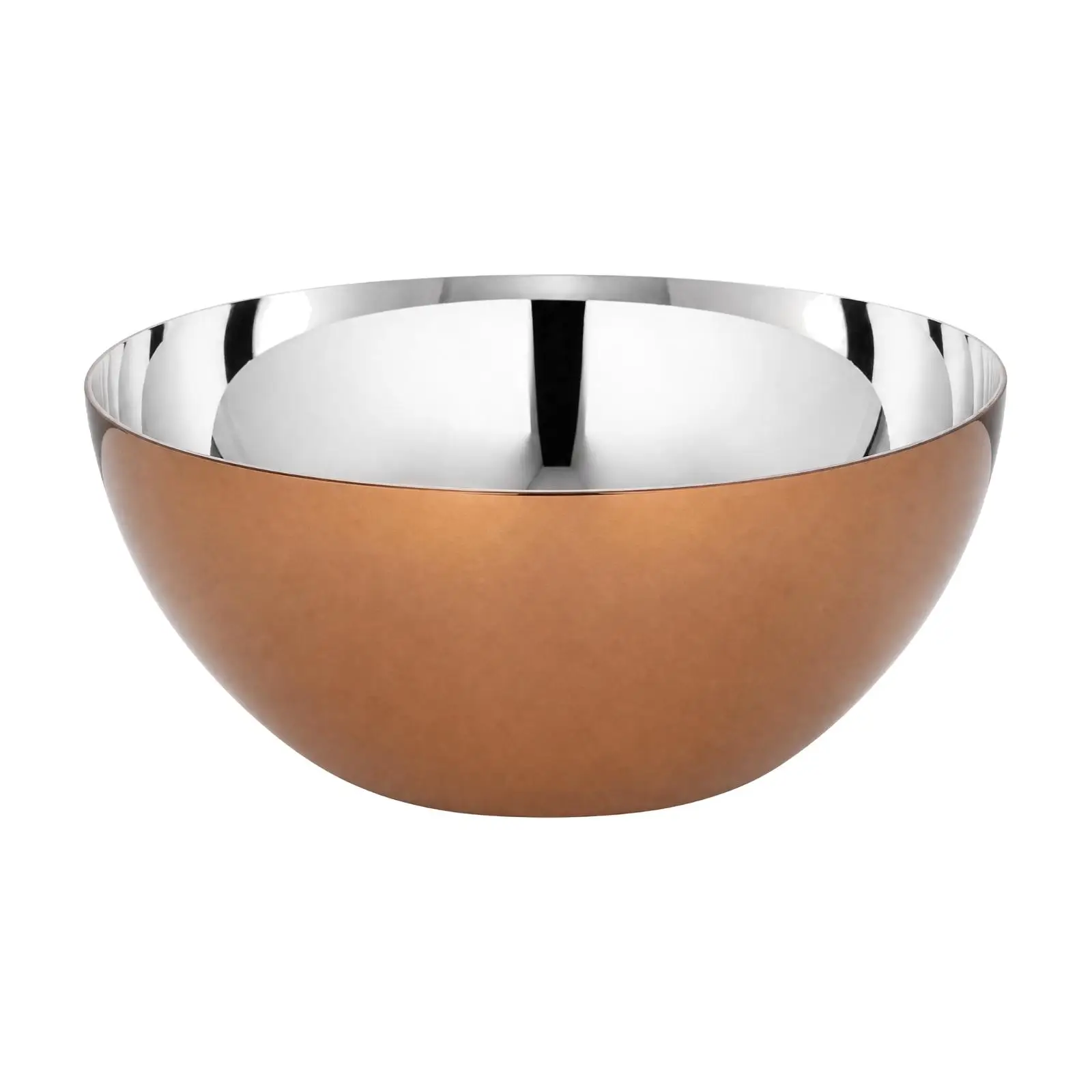 Stainless Steel Serving Bowl Large Deep Round Metal Mixing Bowl for Salad Pasta Fruit Family Dining Table