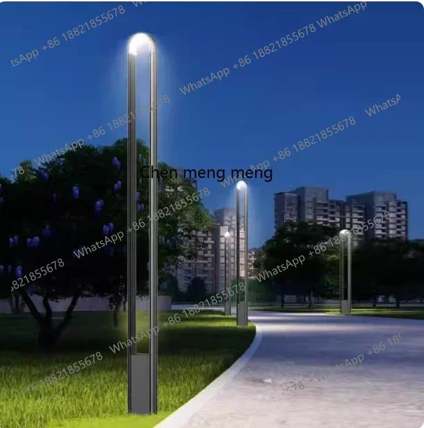 G153 أضواء الحديقة الحديثة في الهواء الطلق حديقة مربعة LED جولة مربع المشهد أضواء حديقة الطريق #4