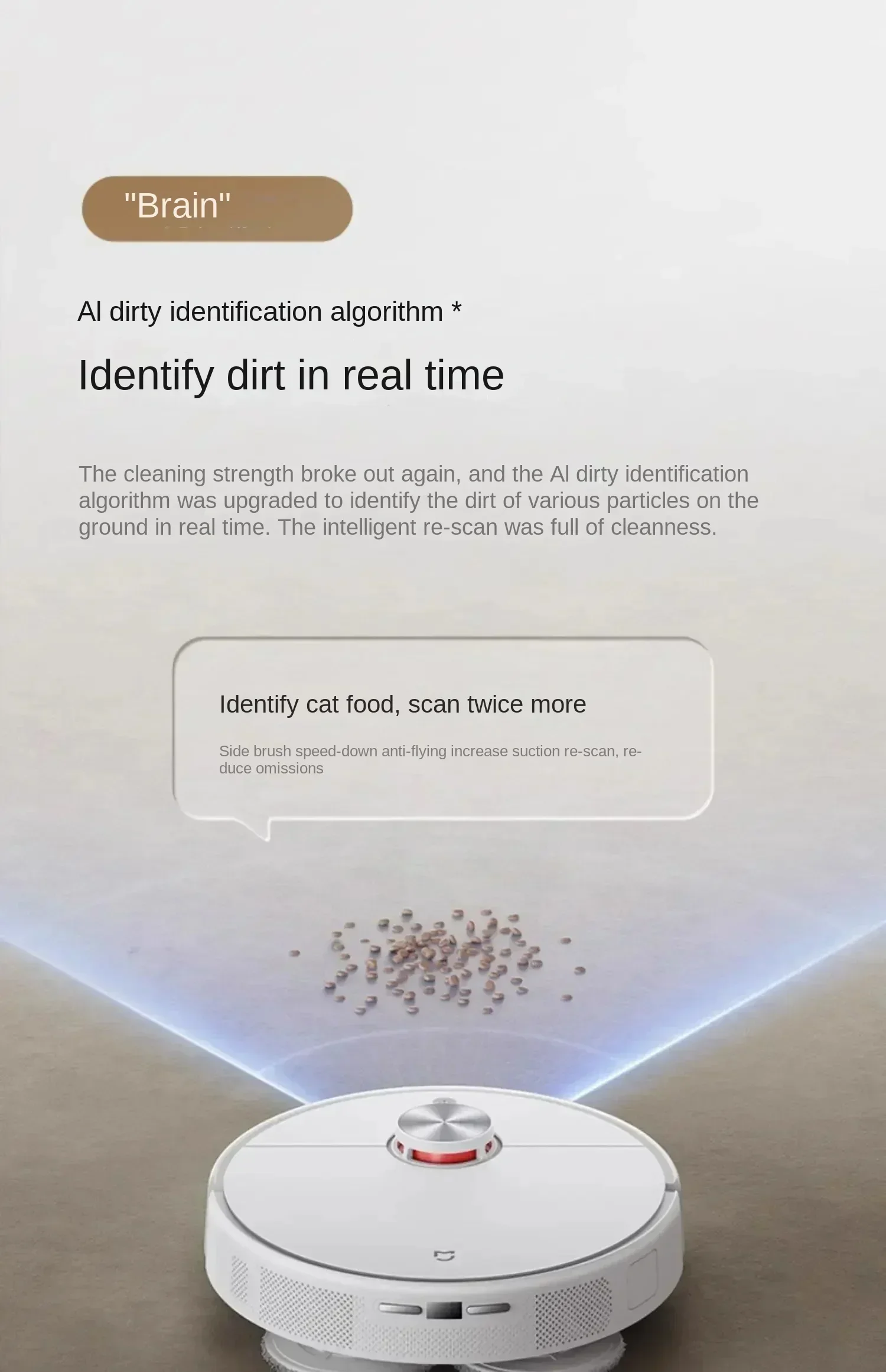New Xiaomi Mijia M30 Pro all-powerful sweeping robot sweeping and pulling integrated hair cutting and anti-tangle view 6