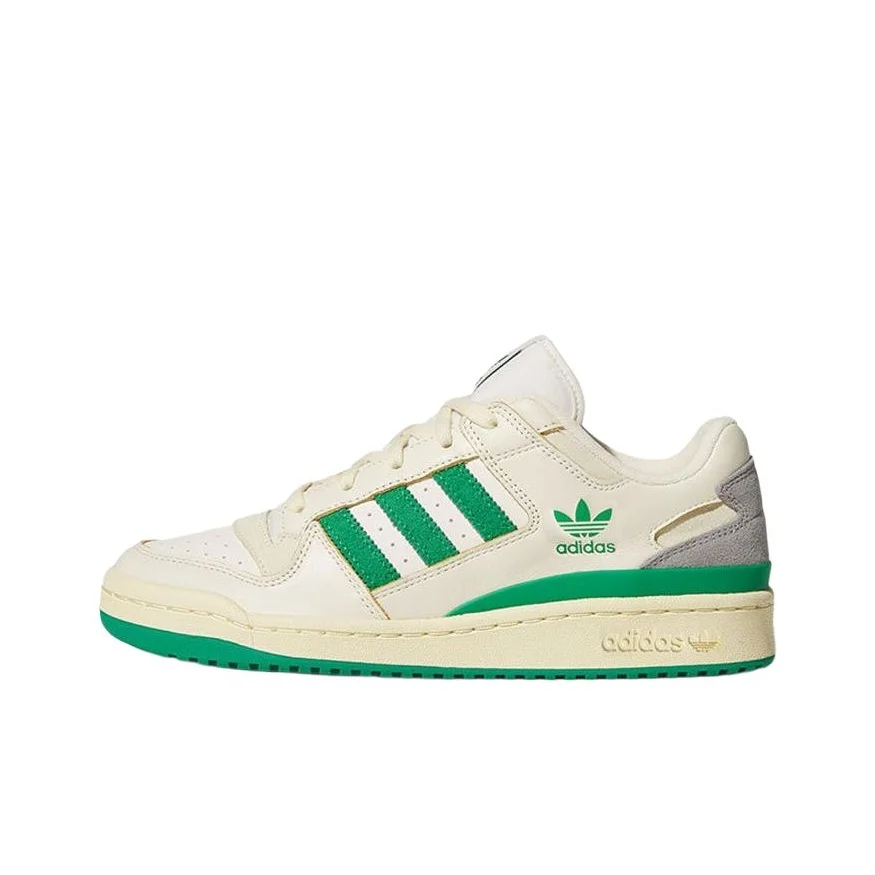 Adidas Originals FORUM Skateboard Shoes Unisex Low Top White Green JI3272