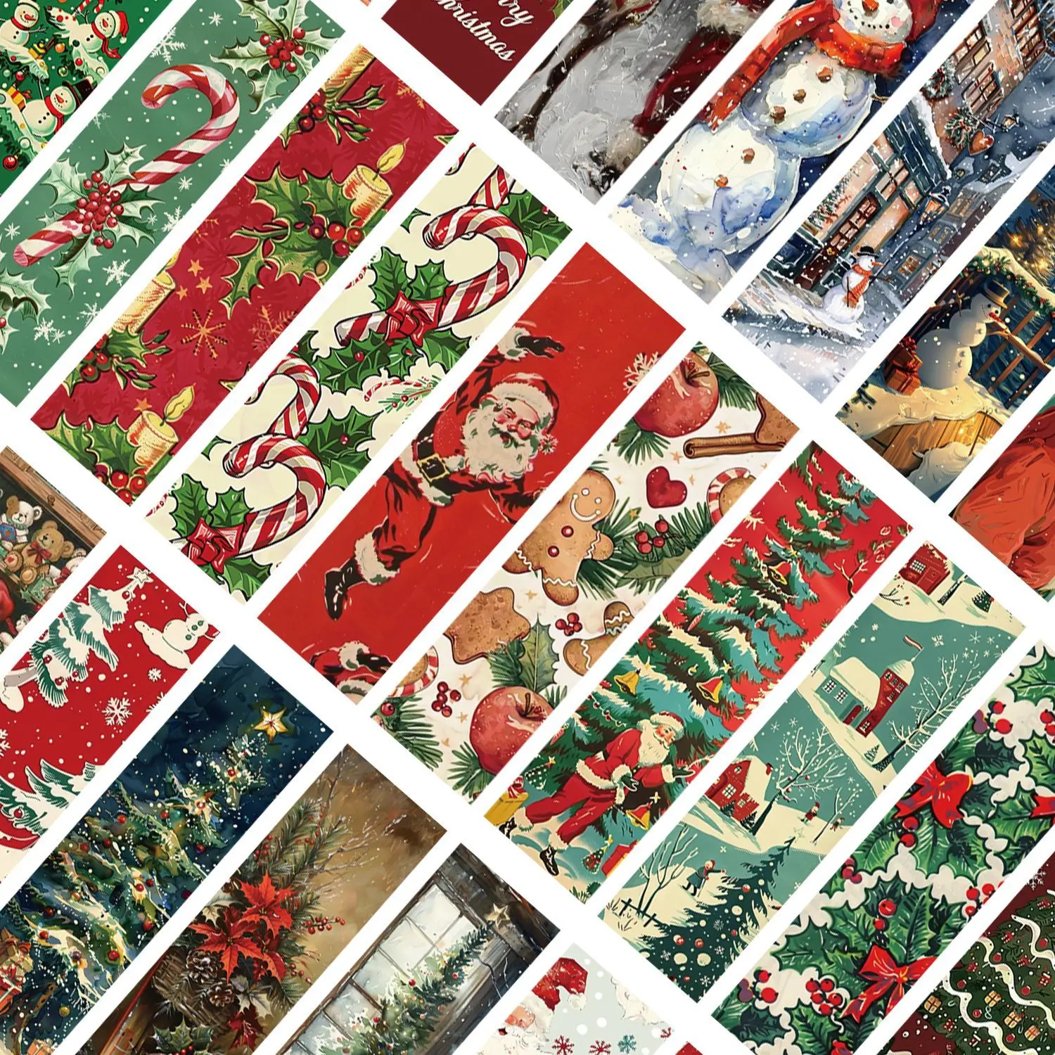 30 قطعة بطاقات مرجعية لعيد الميلاد زينة موضوع العطلة مع أعلام لاصقة لمحبي الكتب ملحقات القراءة هدية ومستلزمات احتفالية