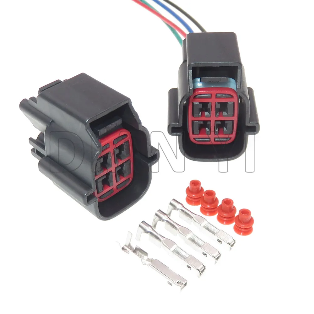 

1 Set 4 Way 1.5 Series Automotive Socket AC Assembly Auto Electrical Wire Plug With Terminal E-3938WPT-182(Tin)1U2Z-14S411-AUA