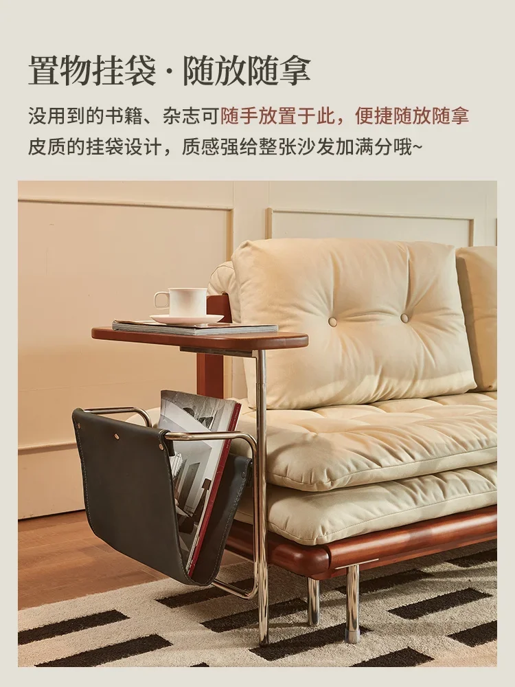 Folding sofa bed dual-purpose sofa bed solid wood retractable bed