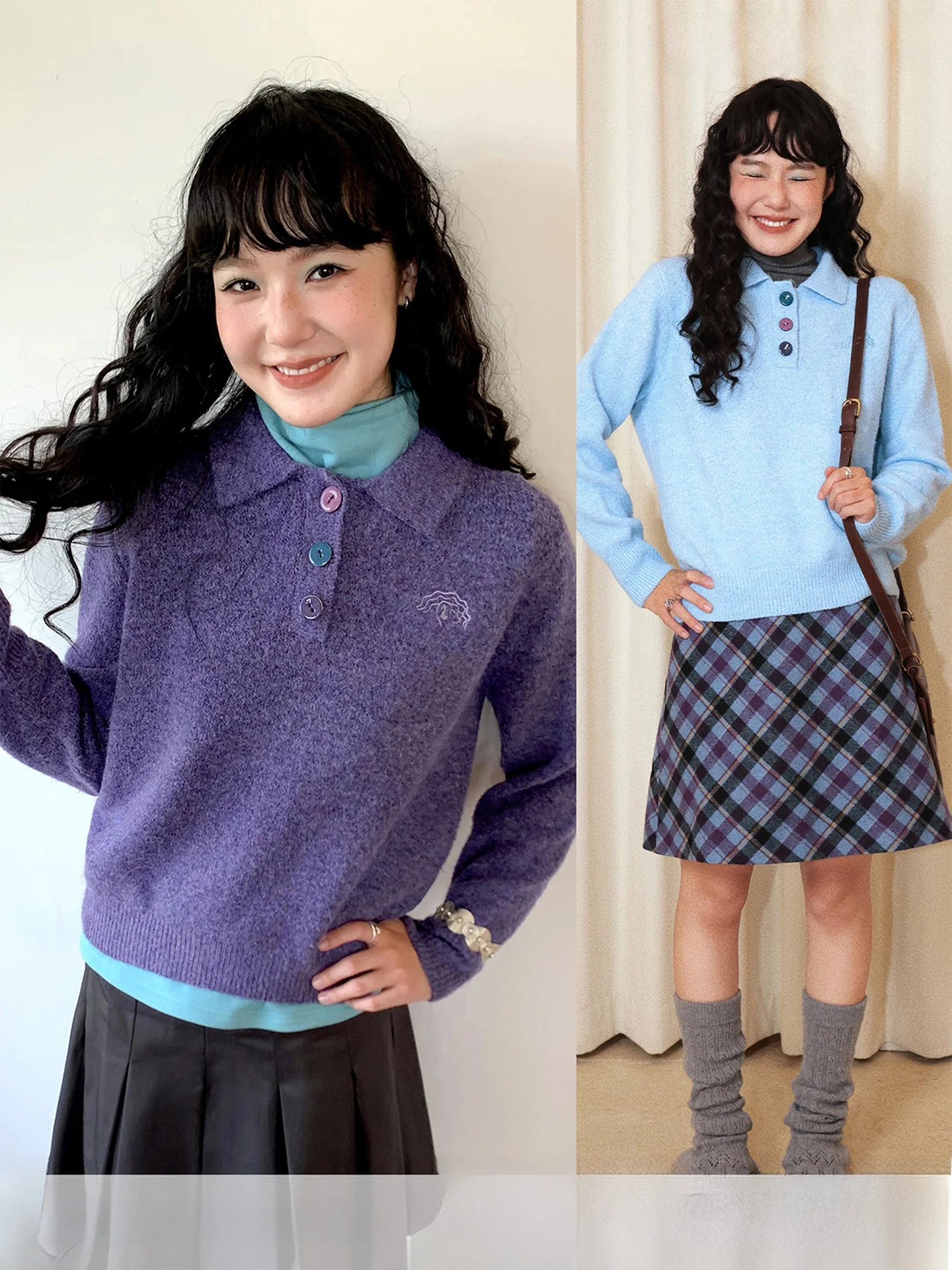 

Вязаный свитер с воротником в стиле ретро «Химическая Девушка» с принтом «Звездная Луна», повседневный, женский, осенне-зимний, верхняя одежда, милый, стильный...