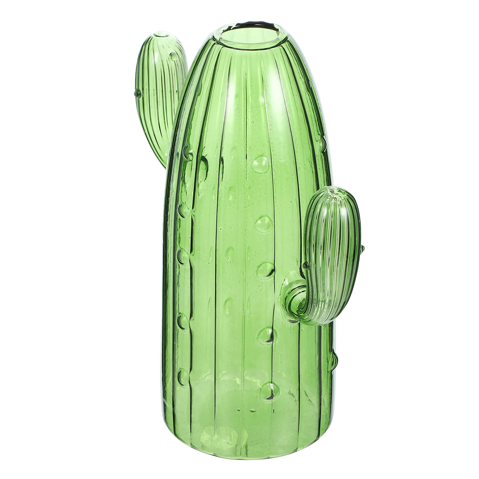 

Hydroponic Glass Vase with Cactus Shape Ideal for Indoor Plants Air Succulents Desktop Decorative Ornament Living Space Enhancer