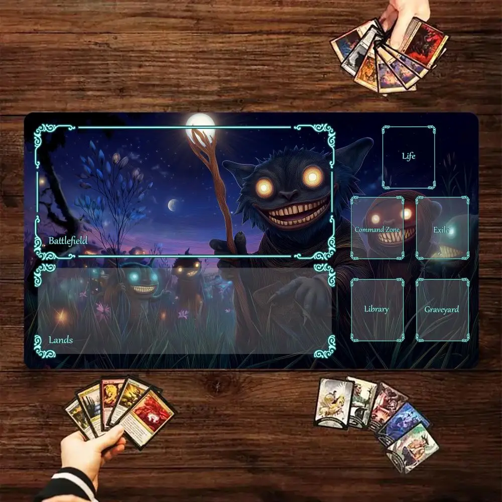 

Magic Playmat Card Gaming Mat with zone Horror-style monster anime mtg playmat gathering gaming mats Commander Battle playmat