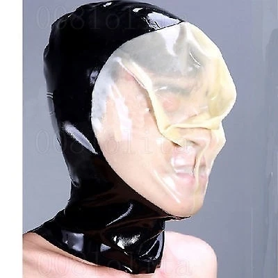 

100% latex Rubber Gummi Cosplay Party Headgear Mask Hood Size XS-XXL