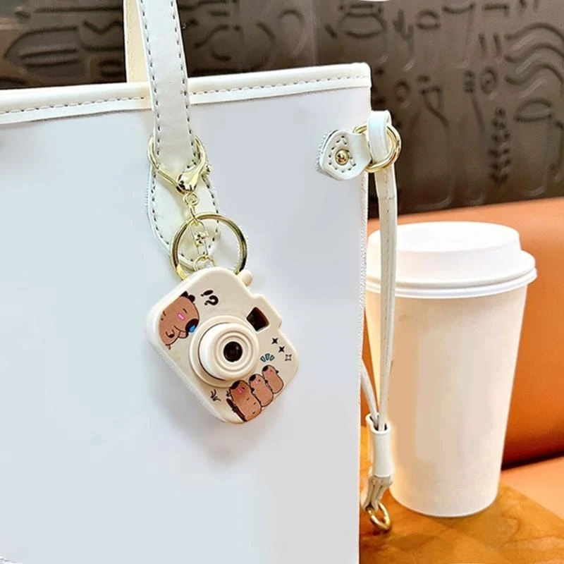 T4MD Compact Capybaras Projector Keychain Unique Keyrings Accessory For Everyday Use