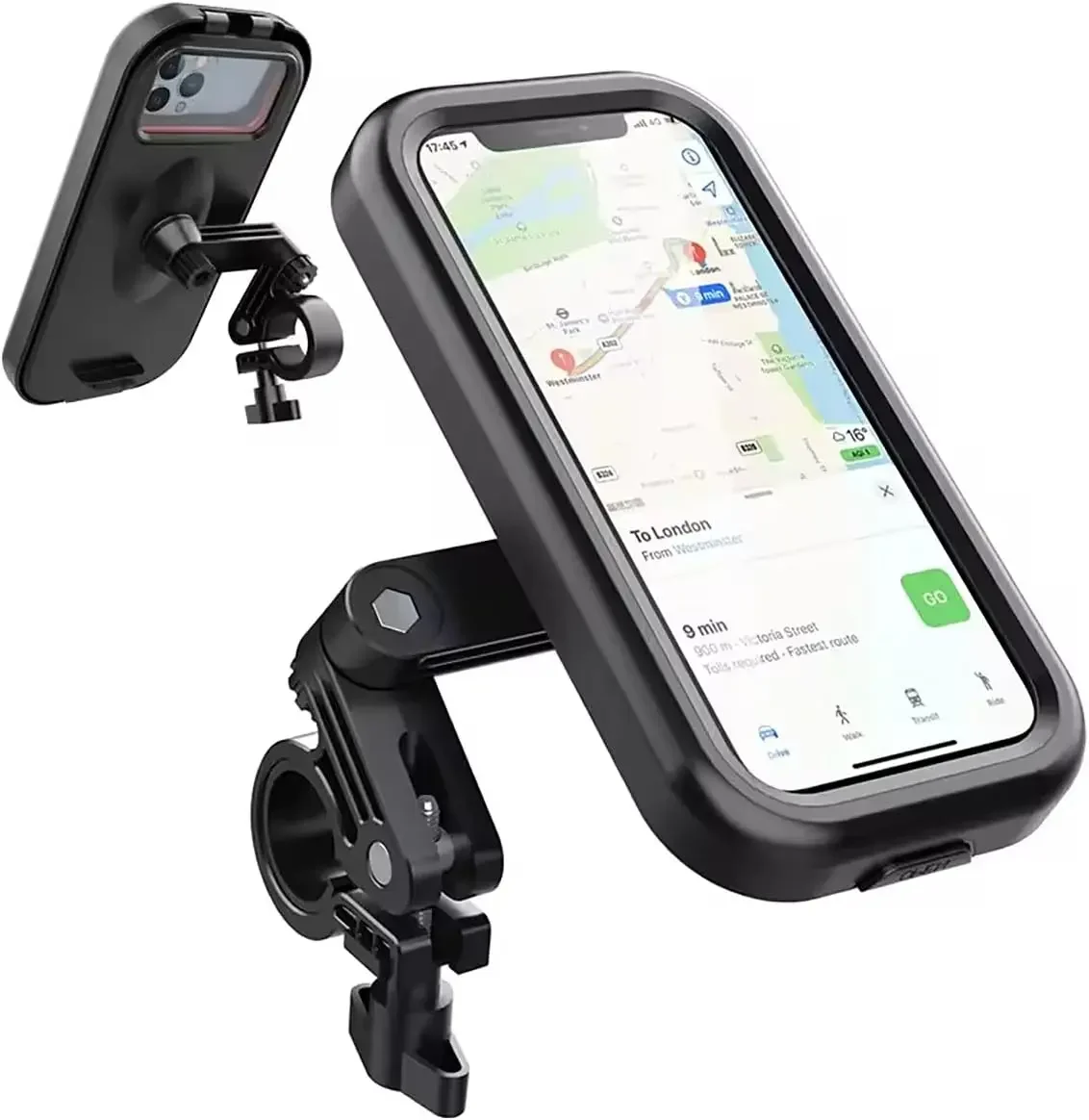 

Waterproof Motorcycle Bike Mobile Phone Holder Universal Bicycle 360° Swivel Adjustable Motorcycle Holder for 4.7-6.8 in phones