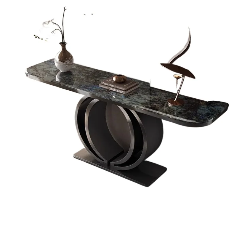 

End View Villa Simple Modern Entrance Table Designer Bar Sapphire Marble Light Luxury Entrance Table