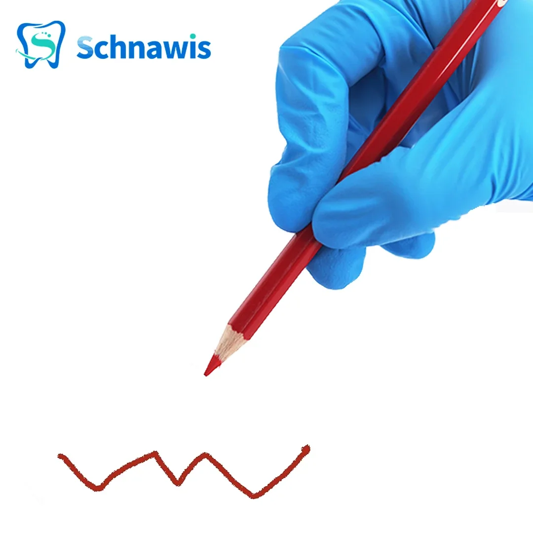 قلم ماركر فموي للأسنان ، علامة داخل الفم الخشبية ، إصلاح الأسنان الزائفة ، أداة طب الأسنان ، أسنان قابلة للتعقيم ، خط تسجيل ، أحمر أزرق أسود