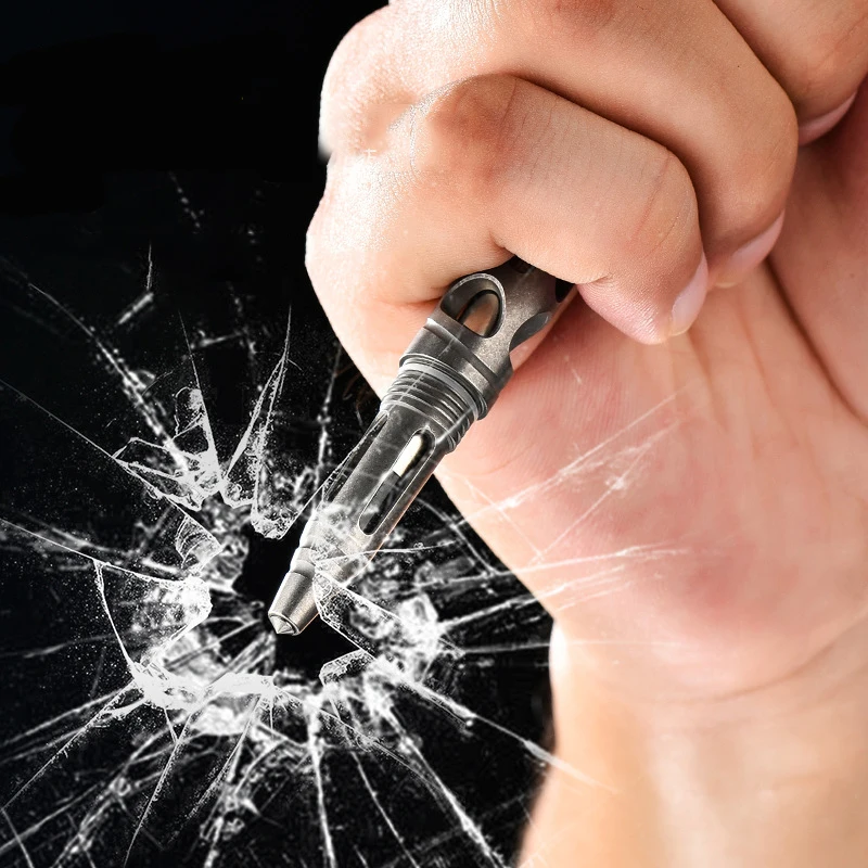 Titanium Alloy Portable Tactical Pen Multifunctional Pioneer EDC Window Breaking Tool