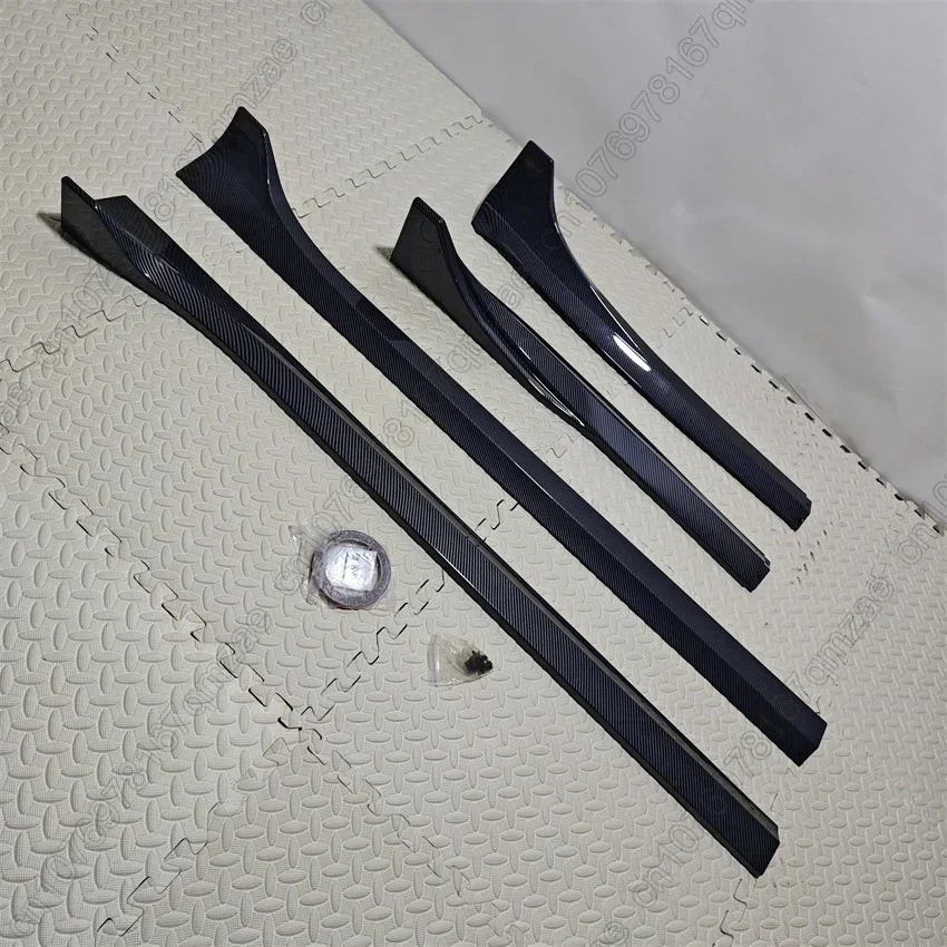 207.5cm Side Bumper Skirt For Tesla Model 3 2017-2023 Side Skirts Door Bumper Lip Splitter Diffuser Tuning ABS Protector Cover