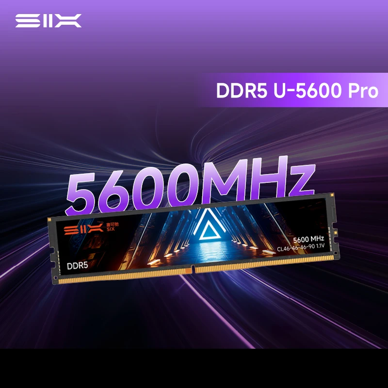 

SIX U-5600PRO DDR5 RAM 32 ГБ UDIMM, 5600 МГц CL46-46-46-90, модуль памяти для настольных ПК