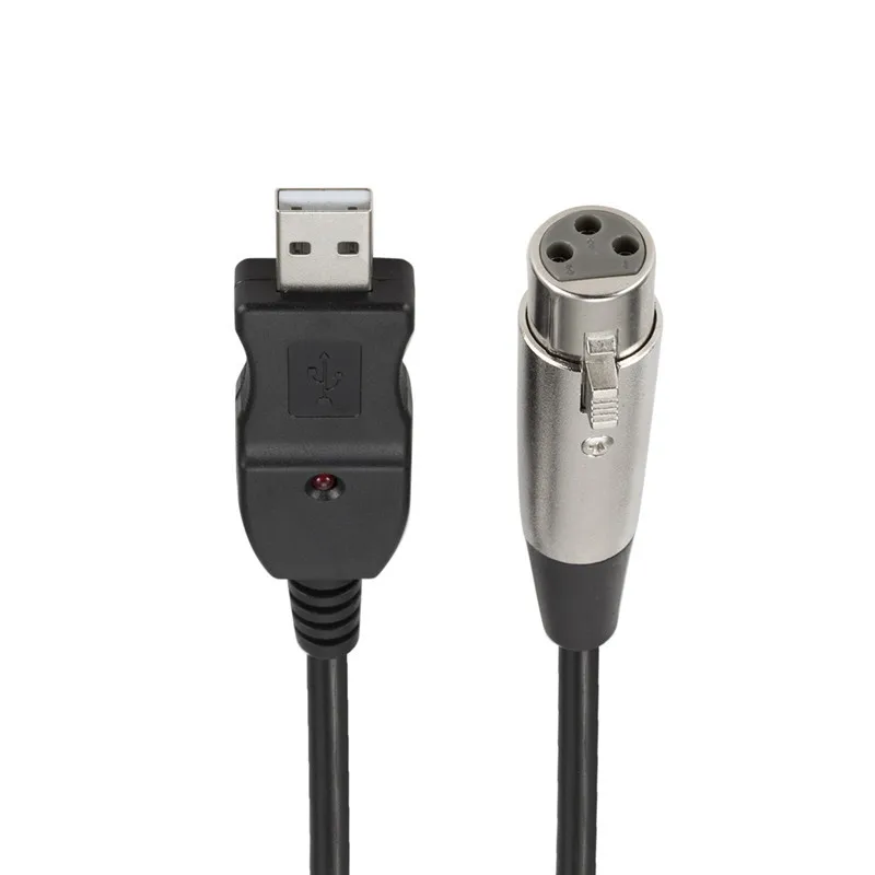 USB Microphone Cable 3m Microphone Cable Computer USB To XLR Microphone Connect Computer Cable Audio Cable Adapter