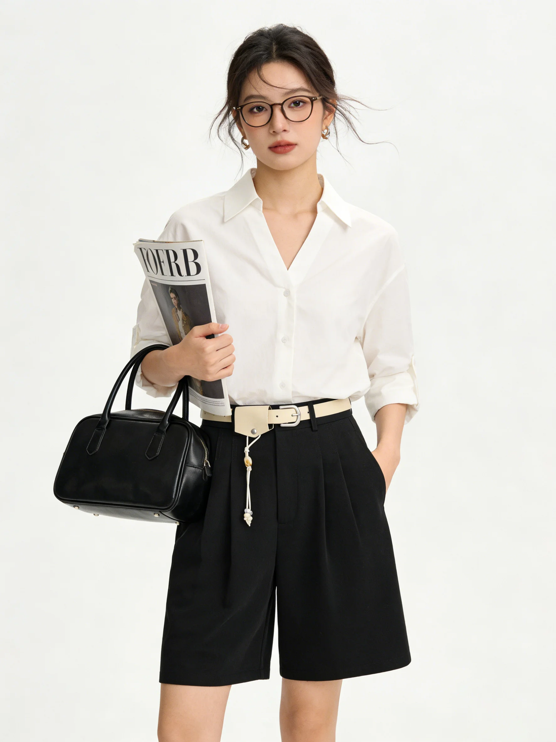 

Повседневные универсальные широкие шорты-костюмки, летние, приятные к телу, свободные, стройнящие, в корейском стиле, маленькие размеры, для повседневной носки