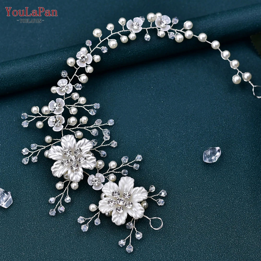 YouLaPan Sliver Color Pearl Flower Waist Chain Woman Banquet Sash Ribbon Bridal Wedding Dress Belt Handmade Accessories SH295