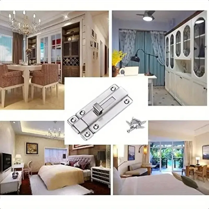 Trava autoelástica de aço inoxidável, 2/3/4 polegadas, dobradiças de armário, parafuso de segurança, trava antifurto, mola, ferragens de móveis