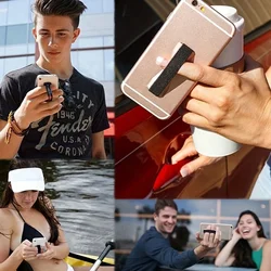 2Pcs Mobile Phone Back Sticker Strap Creative One-handed Operation Strap Bracket Universal Mobile Phone