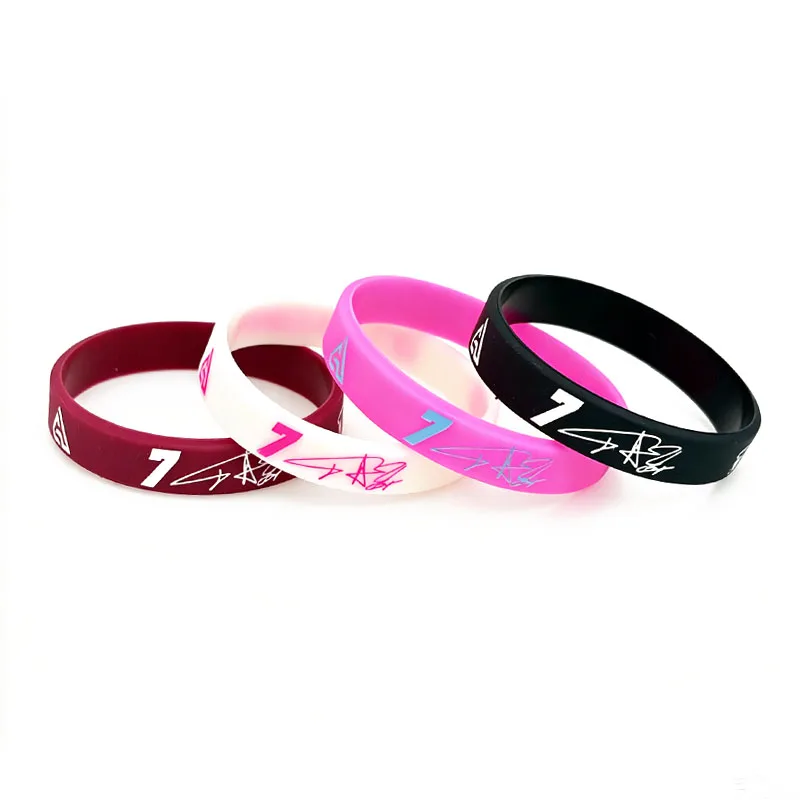 1PCS Basketball Player silicone bracelets adult size Men's wristband rubber elastic commemorative relationship jewelry gifts