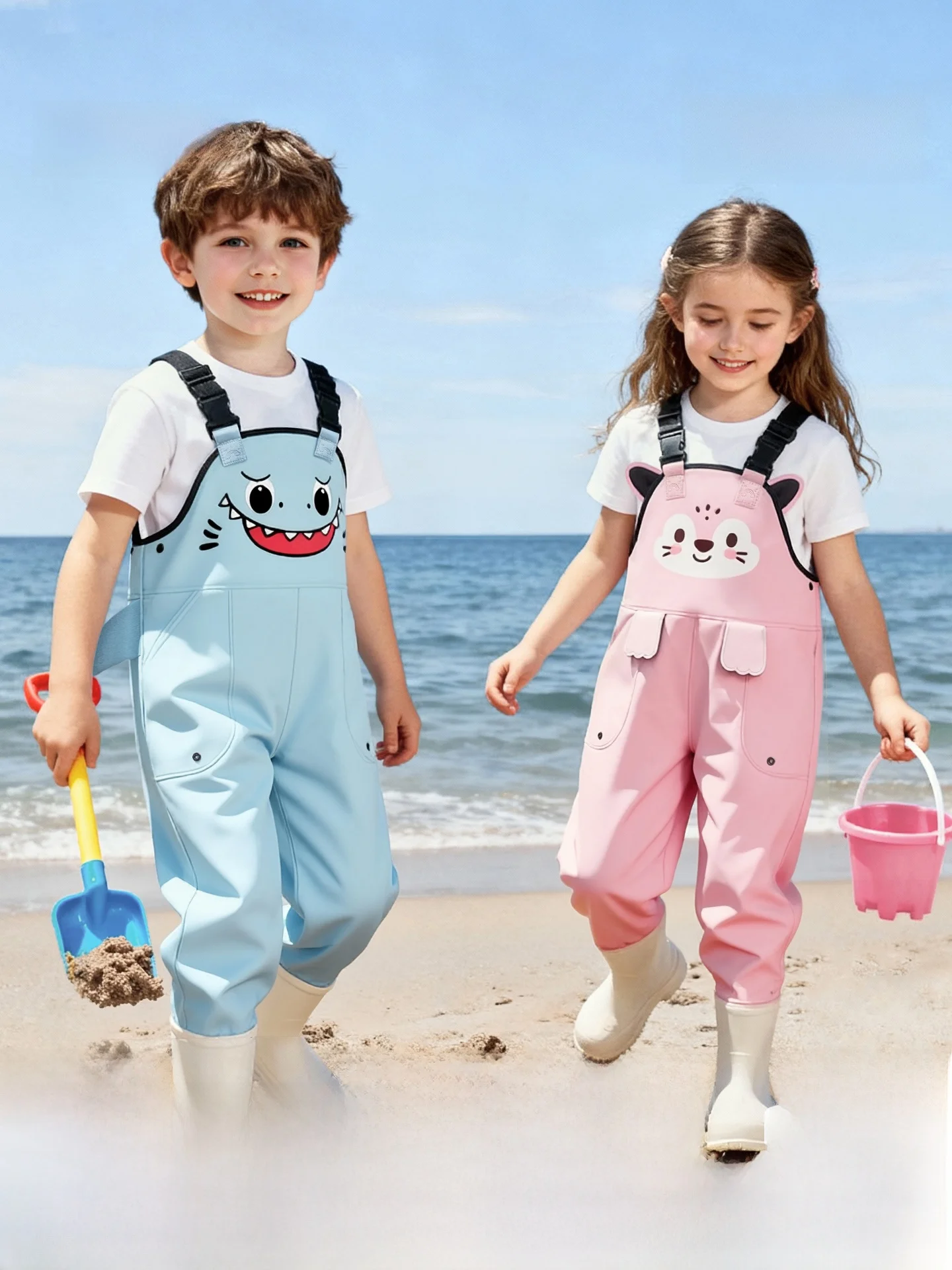 children's-wading-pants-overalls-waterproof-dirty-soft-breathable-beachwear-fishing-clothes-for-boys-and-girls-outdoor-water