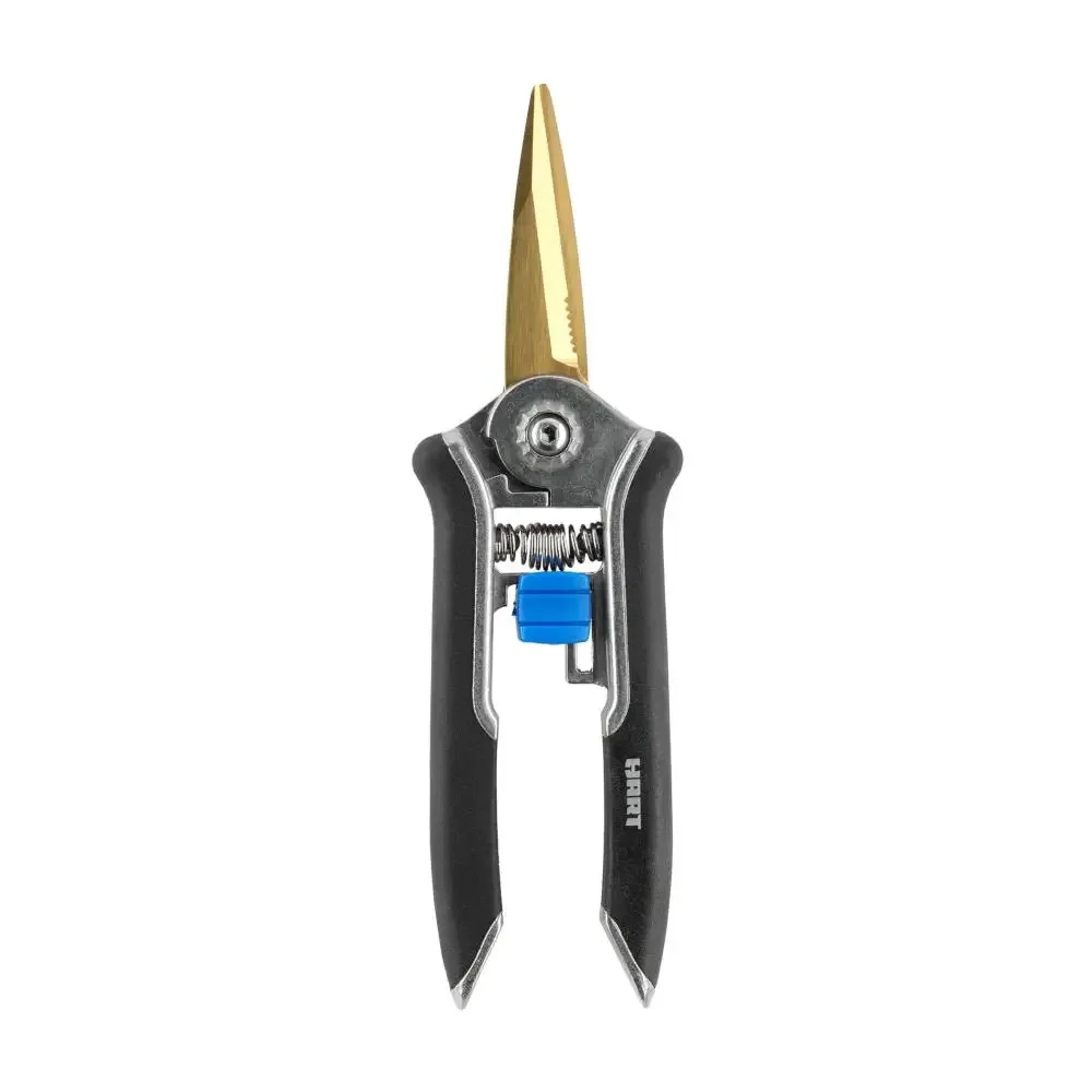 Titanium Coated Microtip Pruning Snips with Ergonomic Grip Rust Resistant Blade Metal Core Handle Precision Trimming and Shaping