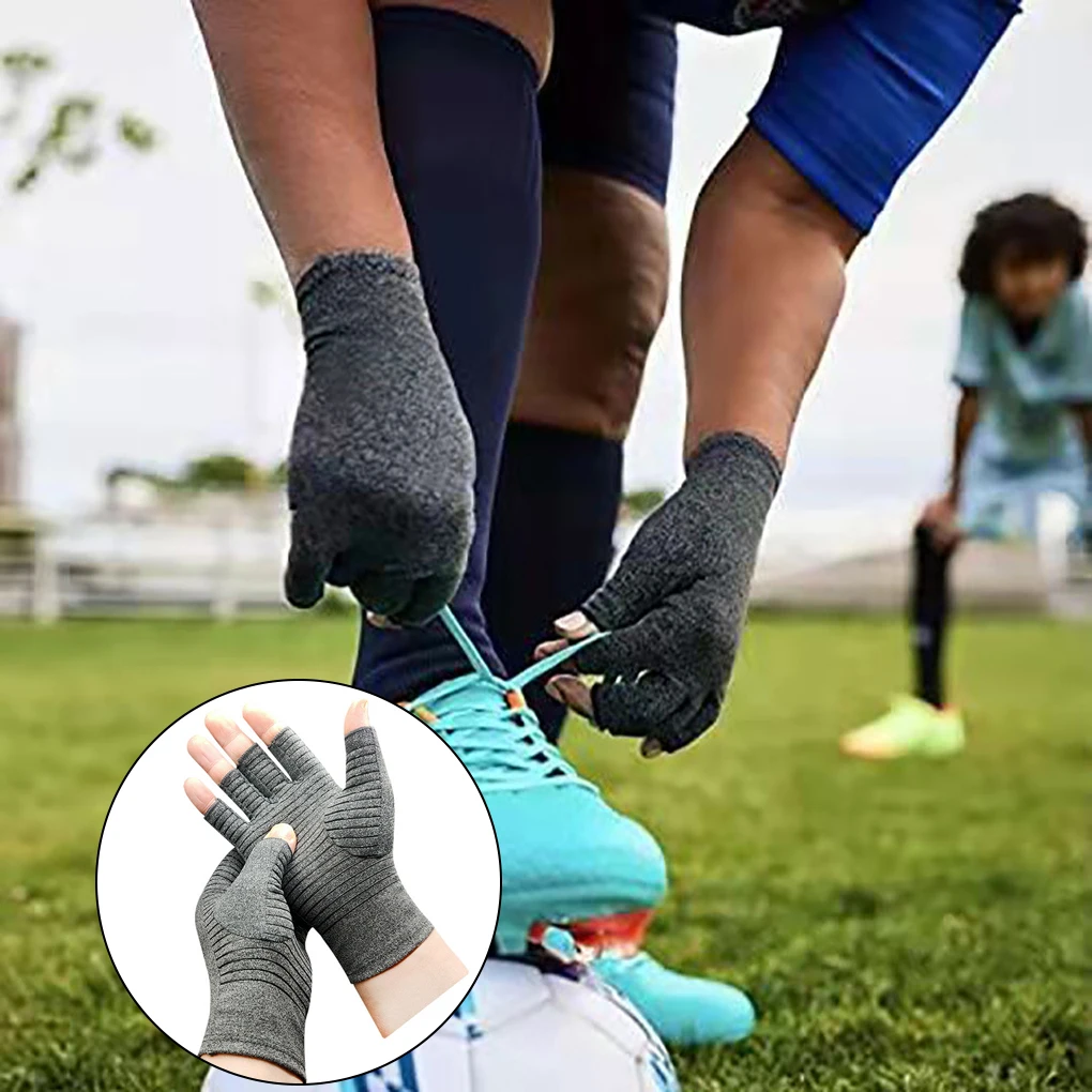 

1 пара компрессионных вязаных перчаток для здоровья, мягкие тканевые митенки для рук