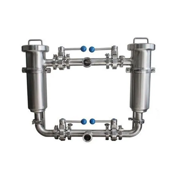 Sanitary Hygienic Food Grade SS304 SS316L Tri Clamp End Stainless Steel Duplex Filter Tube Strainer
