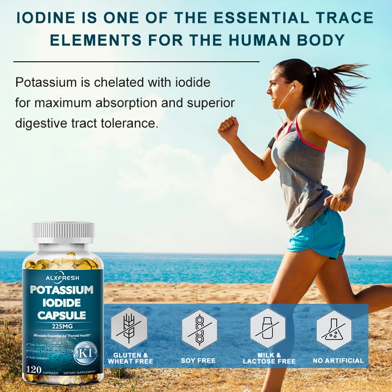 Potassium Iodide Dietary Supplement Enhances Thyroid Function Increases Metabolism and Energy Enhances Resistance to Radiation