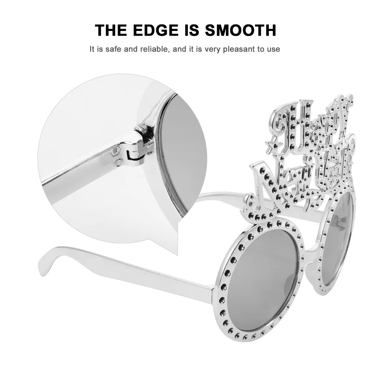 1 قطعة نظارات حفلات السنة الجديدة الإبداعية الفضة الزخرفية نظارات حفلة لصالح زي اكسسوارات التصوير الدعائم #1