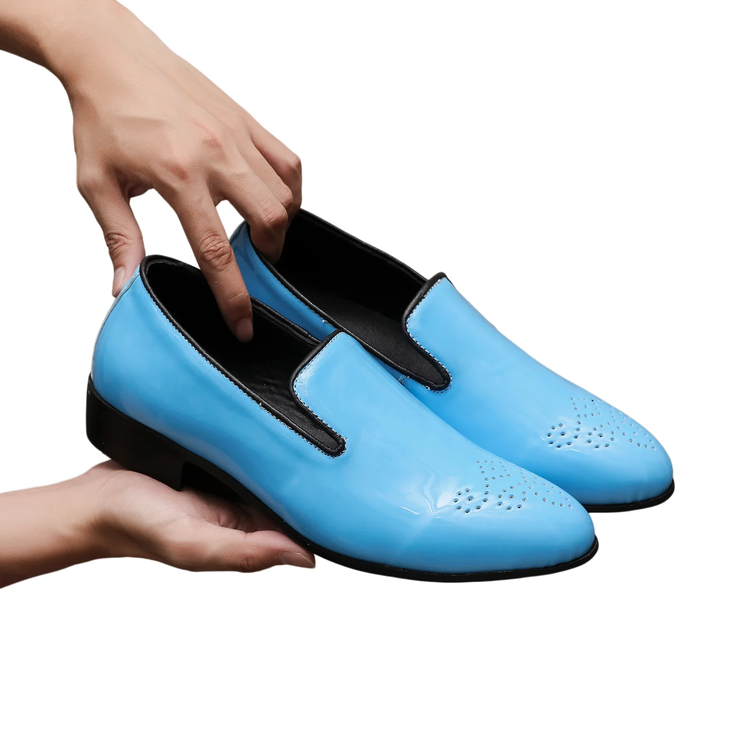 

Men Loafers PU Multi-color Low Heel Banquet Nightclub Fashion Business Casual Men Shoes Size 40-50