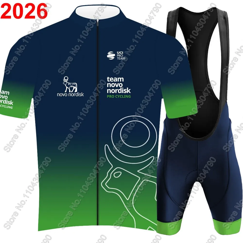 AliExpress NONE Team Novo Nordisk 2026 Pro Cycling Jersey Set Summer Men USA Green Clothing Road Bike Shirts Suit Bicycle Bib Shorts MTB Maillot