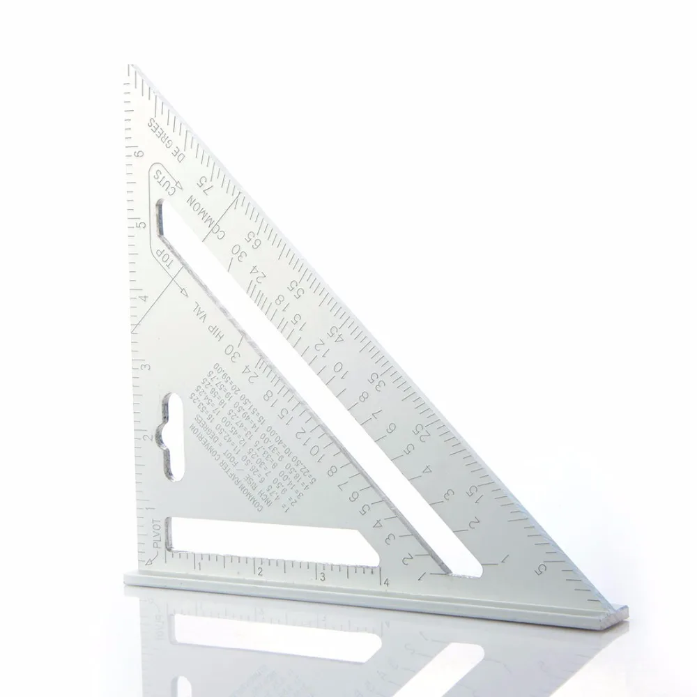 7inch Triangle Rule 90 Degree Thickening Angle Rule Aluminum Alloy Carpenter Measurement Square Ruler Layout Measurement Tool