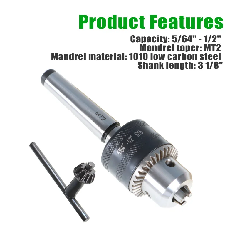 

B16 Drill fixture 5/ 64-1/ 2 Inch Drill Fixture，Light Milling，Belt MT2 Tapered Handle