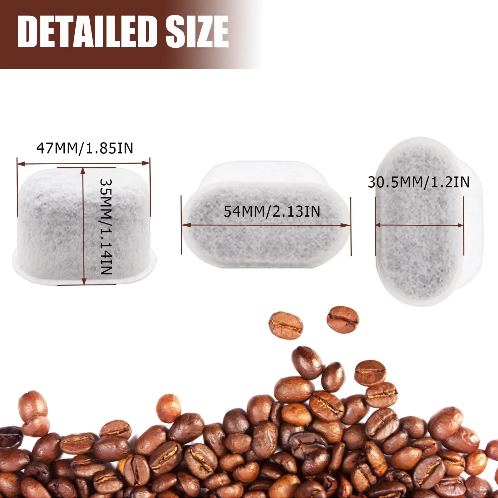 96-2 قطعة فلتر لاستبدال فلتر Breville لآلة Breville Espresso BWF100 /990/980/870/878/880/860/840/810/600/500/450