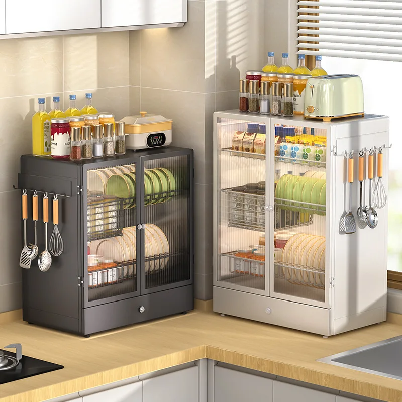 

‌Foldable Dish Rack - Space-Saving Countertop Organizer with Drainage Tray, Multi-Tier Utensil Holder for Tableware Storage