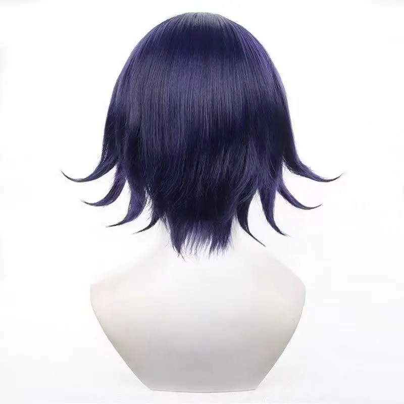 Anime Character Kokichi Oma Cosplay Wig Realistic Scalp Top Rose Net Inner Cap Heat Resistant Synthetic Hair For Anime Party Wig