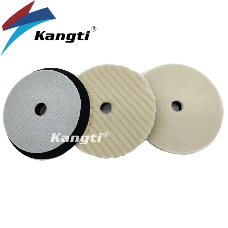 

Kangti 5/6-дюймовая полировальная подушечка для автомобиля, полировальная подушечка для профессиональной детализации, смешанный шерстяной полировальный диск для технического обслуживания автомобиля