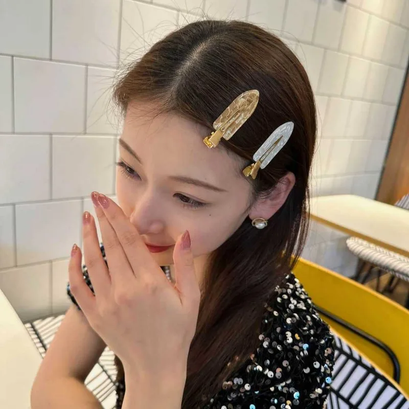 

Набор из 5 простых золотых бесшовных заколок для волос из ацетата, не оставляющих следов, заколки-«уточки» для укладки волос