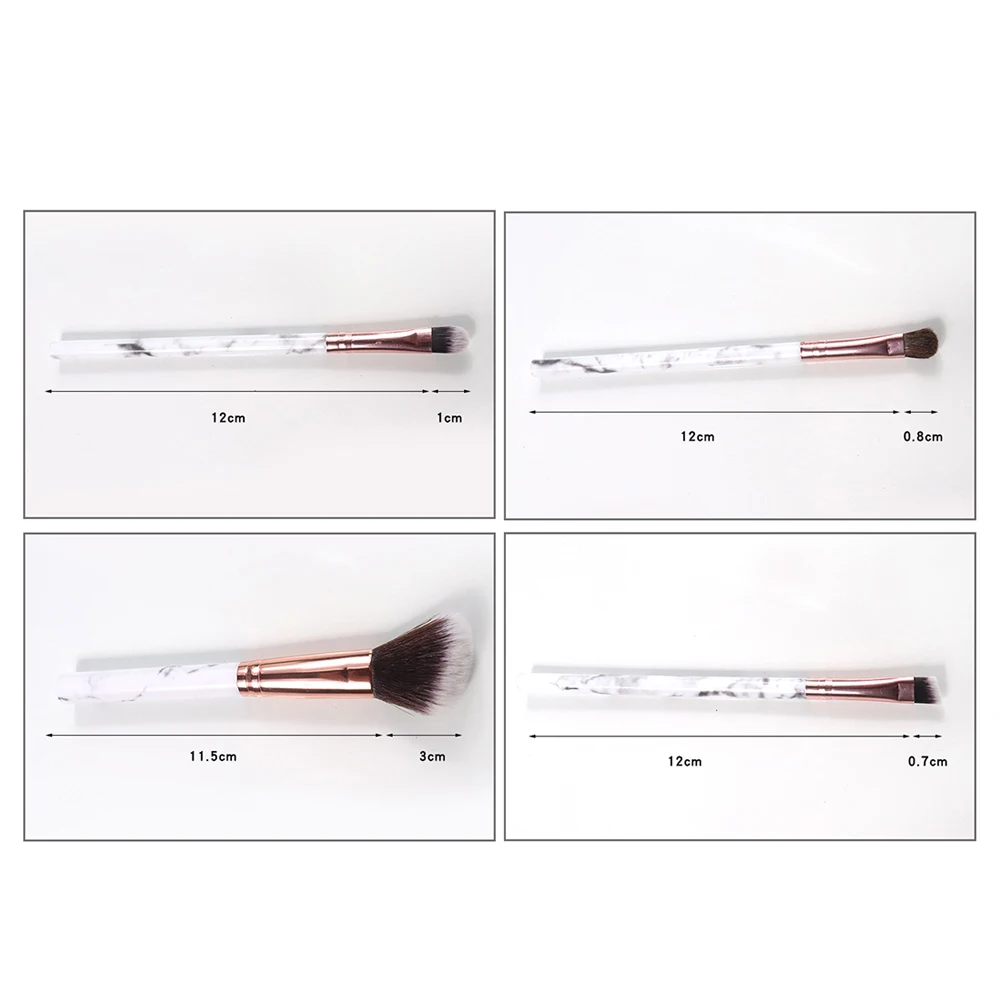 

12pcs High Quality Cosmetics Marble Handle Professional Cosmetics Brush Kit Powder Brush For Women Daily Use Gift