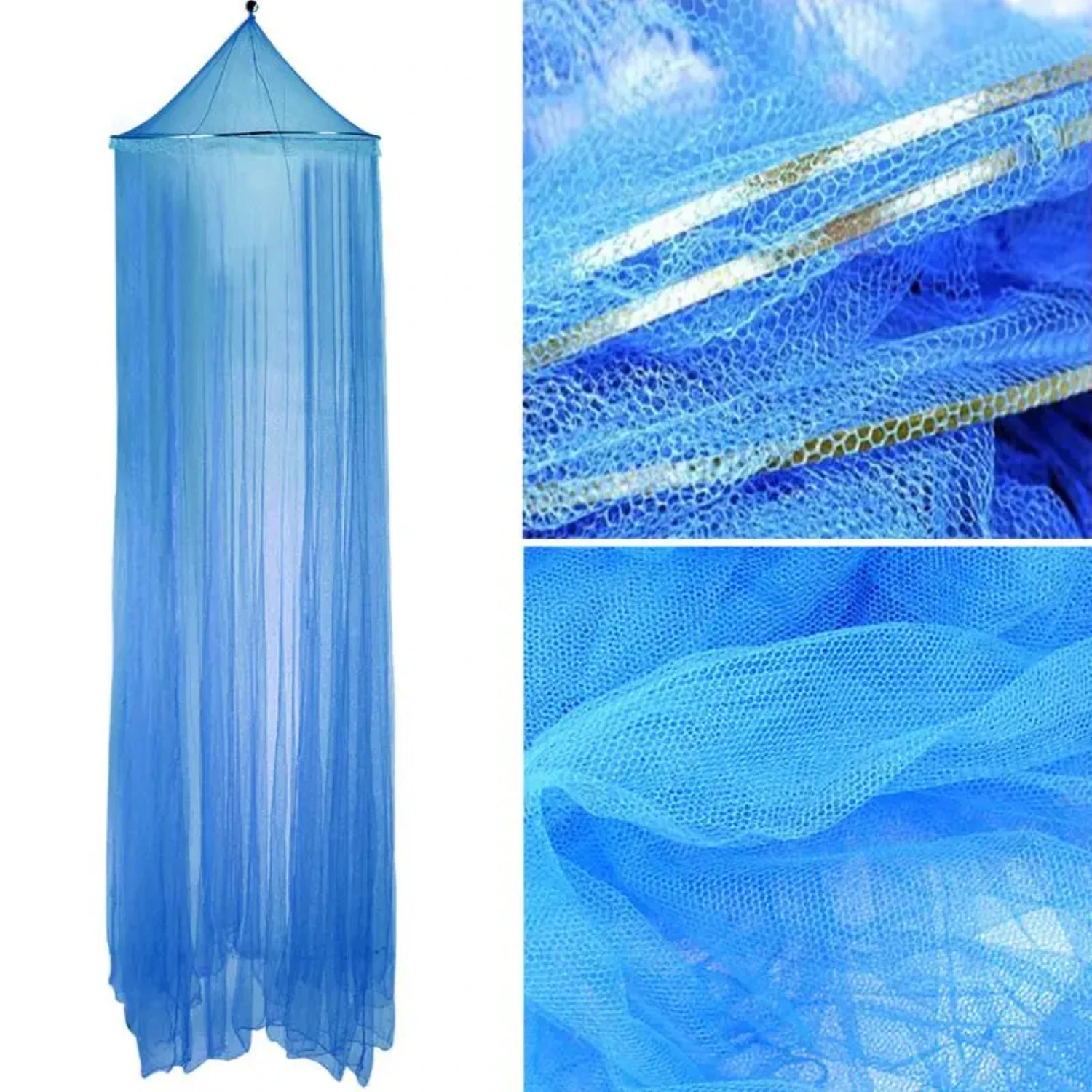 Dosel de encaje para cama doble de princesa para niña, mosquitera para dormitorio, cúpula colgada, cortinas redondas de red de insectos para un Luxuri, elegante, nuevo